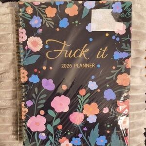 Floral 2026 Planner - Black Cover with Multicolor Design
